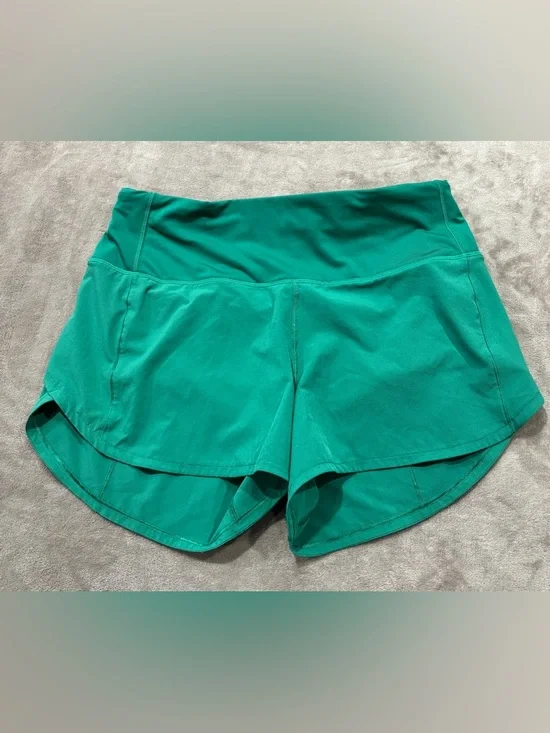 lululemon athletica Teal Green High-Rise Athletic Shorts - Picture 1 of 5